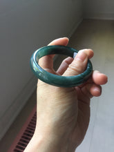 Load image into Gallery viewer, 57mm Certified Type A 100% Natural dark green/blue/gray/black Guatemala Jadeite bangle PJ137-1485
