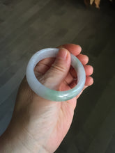 Load image into Gallery viewer, 50mm certified 100% natural Type A icy watery light green purple oval jadeite jade bangle PB208-2840
