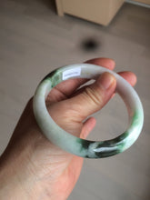 Load image into Gallery viewer, 60mm certified 100% natural type A green white  jadeite jade bangle AY75-1734
