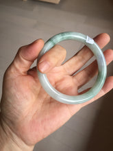 Load image into Gallery viewer, 卖了 59.8mm Certified Type A 100% Natural white/purple/green round cut jadeite Jade bangle PE124-0289
