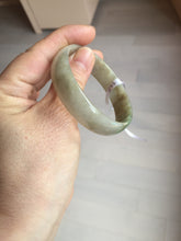 Load image into Gallery viewer, 52.7mm Type A 100% Natural icy sunny green/gray/black/brown Jadeite Jade bangle AT49
