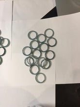 Load image into Gallery viewer, 17.7mm 7 1/2 100% natural type A icy watery green/blue/gray/black Guatemala jadeite jade band ring group PB302
