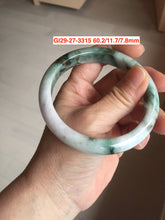 Load image into Gallery viewer, 53-62mm Certified type A 100% Natural deep mottled green green/yellow/brown jungle camouflage color Jadeite bangle group GL29

