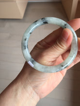 Load image into Gallery viewer, 56mm certificate 100% natural Type A white dark green ink painting (水墨) round cut jadeite jade bangle PC157-3144
