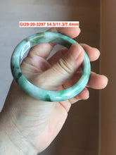 Load image into Gallery viewer, 53-62mm Certified type A 100% Natural deep mottled green green/yellow/brown jungle camouflage color Jadeite bangle group GL29
