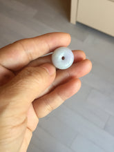 Load image into Gallery viewer, 17-19 mm Type A 100% Natural Sunny green/light green/white/purple Jadeite Jade Safety Guardian Button donuts Pendant group PB120
