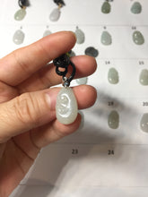 Load image into Gallery viewer, 100% Natural type A light green/light green/white/purple/gray jadeite Jade RuYi(如意) pendant PJ130
