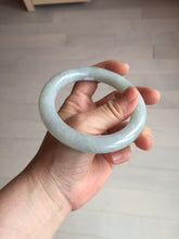 Load image into Gallery viewer, 59.1mm Certified Type A 100% Natural light green chubby round cut Jadeite Jade bangle BM24-4587
