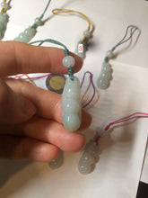 Load image into Gallery viewer, Type A 100% Natural white/green/purple Four Seasons Fortune Beans jadeite jade hanger group BF39
