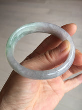 Load image into Gallery viewer, 51.5mm certified 100% natural type A light purple sunny green yellow oval jadeite jade bangle BL77-8666
