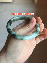 Load image into Gallery viewer, 53-62mm Certified type A 100% Natural deep mottled green green/yellow/brown jungle camouflage color Jadeite bangle group GL29
