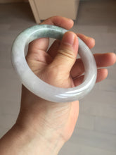 Load image into Gallery viewer, 60.1mm Certified Type A 100% Natural icy watery green/purple chubby Jadeite Jade bangle E145-9530
