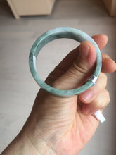 Load image into Gallery viewer, 50.7mm Certified type A 100% Natural green with green floating flowers Jadeite Jade square bangle PC37-0403
