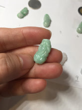Load image into Gallery viewer, 100% natural type A icy watery jadeite jade sunny green/white/purple/yellow 3D PiXiu (貔貅) pendant necklace PC29
