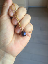 Load image into Gallery viewer, 10–10.5mm Genuine Cultured Freshwater Black Peacock Purple Pearl Pendant, High-Luster AW59 Add-On Item, Not Sold Individually
