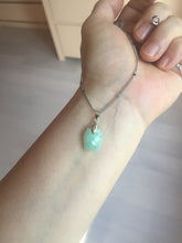 Load image into Gallery viewer, 100% Natural sunny green icy watery apple jadeite Jade beads pendant PC122 (Add on item. No sale individually)
