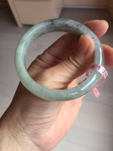 Load image into Gallery viewer, 52.8mm Type A 100% Natural light green black (Wuji) Jadeite Jade bangle PD14
