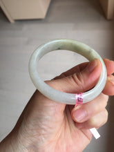 Load image into Gallery viewer, 48mm certified 100% natural Type A icy watery light green yellow white oval jadeite jade bangle PC16-6669
