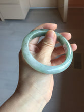 Load image into Gallery viewer, 57.9mm Certified Type A 100% Natural green/gray/black chubby Jadeite bangle PB240-9525
