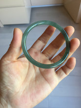 Load image into Gallery viewer, 57.5mm Type A 100% Natural dark green/blue/gray Guatemala slim round cut Jadeite bangle PJ27-4304
