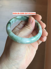 Load image into Gallery viewer, 53-62mm Certified type A 100% Natural deep mottled green green/yellow/brown jungle camouflage color Jadeite bangle group GL29
