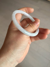 Load image into Gallery viewer, 55mm Certified type A 100% Natural white slim round cut Jadeite bangle PH83-0804
