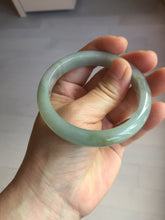 Load image into Gallery viewer, 54.7mm certified type A 100% Natural light purple brown green(FU LU SHOU) dark green gray(淡油青) black jadeite jade bangle BS153-0489
