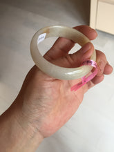 Load image into Gallery viewer, 51mm certified 100% natural Type A icy watery light green yellow white oval jadeite jade bangle PC19-6672
