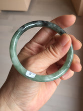 Load image into Gallery viewer, 56mm Certified Type A 100% Natural watermelon rind &amp; Smoky Black-Gray(WuJi) Jadeite round cut Jadeite bangle AZ181-0513
