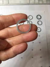 Load image into Gallery viewer, 16.3mm size 5 3/4 100% natural type A icy watery green/blue Guatemala jadeite jade band ring group PA221
