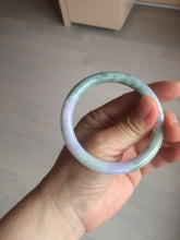 Load image into Gallery viewer, 54.5mm certified 100% natural Type A light green/purple round cut jadeite jade bangle PB87-0986
