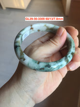 Load image into Gallery viewer, 53-62mm Certified type A 100% Natural deep mottled green green/yellow/brown jungle camouflage color Jadeite bangle group GL29

