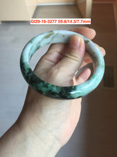 Load image into Gallery viewer, 53-62mm Certified type A 100% Natural deep mottled green green/yellow/brown jungle camouflage color Jadeite bangle group GL29
