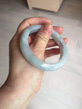 Load image into Gallery viewer, 55.2mm Certified Type A 100% Natural light green Jadeite Jade bangle E91-9415
