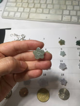 Load image into Gallery viewer, Type A 100% Natural light green/white/purple jadeite Jade flower Pendant group PC223
