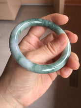 Load image into Gallery viewer, 52.5mm Certified Type A 100% Natural green purple round cut jadeite Jade bangle PJ37-0284
