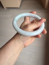 Load image into Gallery viewer, 74.5mm certified Type A 100% Natural light green white round cut plus size Jadeite Jade bangle BP171-(1257)
