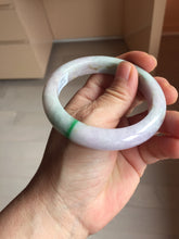 Load image into Gallery viewer, 55.6mm Certified 100% natural Type A sunny Green Yellow Light Purple(Fu Lu Shou) jadeite jade bangle PH249-0511
