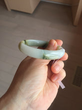 Load image into Gallery viewer, 53.9mm certified natural 100% natural Type A light green/yellow with green floating flowers jadeite jade bangle PA231-4999
