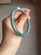 Load image into Gallery viewer, 59.2mm Certified Type A 100% Natural green/blue/black/gray/black Guatemala slim Jadeite bangle PF11-5873
