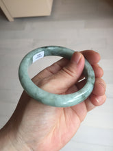 Load image into Gallery viewer, 55.2mm certified Type A 100% Natural dark green gray Jadeite Jade bangle PJ88-6650
