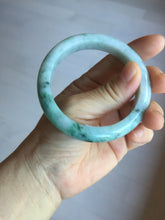 Load image into Gallery viewer, 55.5mm Certified Type A 100% Natural light green purple with floating flowers Jadeite bangle AY129-6645

