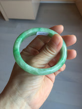 Load image into Gallery viewer, 50mm Certified Type A 100% Natural sunny green gray Oval shape Jadeite Jade bangle BG235-9903

