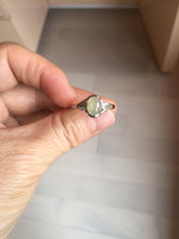 Load image into Gallery viewer, 100% natural type A icy watery light green white clear four-prong jadeite jade ring group PC8
