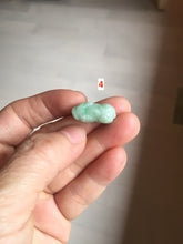 Load image into Gallery viewer, 100% natural type A icy watery jadeite jade sunny green/white/purple/yellow 3D PiXiu (貔貅) pendant necklace PC29
