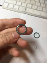 Load image into Gallery viewer, Size 1 3/4 (13.1mm) 100% natural type A icy watery green/blue/gray Guatemala jadeite jade band ring group AA107

