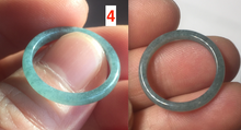 Load image into Gallery viewer, 16.5mm size 6 100% natural type A icy watery green/blue icy watery Guatemala jadeite jade band ring group BP83
