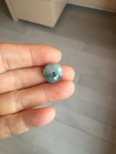 Load image into Gallery viewer, 11-13.7mm Type A 100% Natural dark green gray(油青) Abacus-Bead Peace and Safety Guardian Donuts Buckle jadeite Pendant group PA206(add on item)
