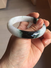 Load image into Gallery viewer, 55.5mm Certified Type A 100% Natural dark green/white/purple Jadeite Jade bangle PF26-(3426)
