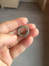 Load image into Gallery viewer, 14.1mm size 3 100% natural type A icy watery green/blue Guatemala jadeite jade band ring group BL143
